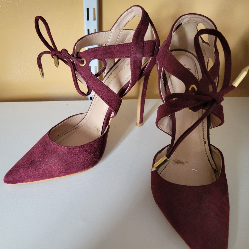 Burgundy heels